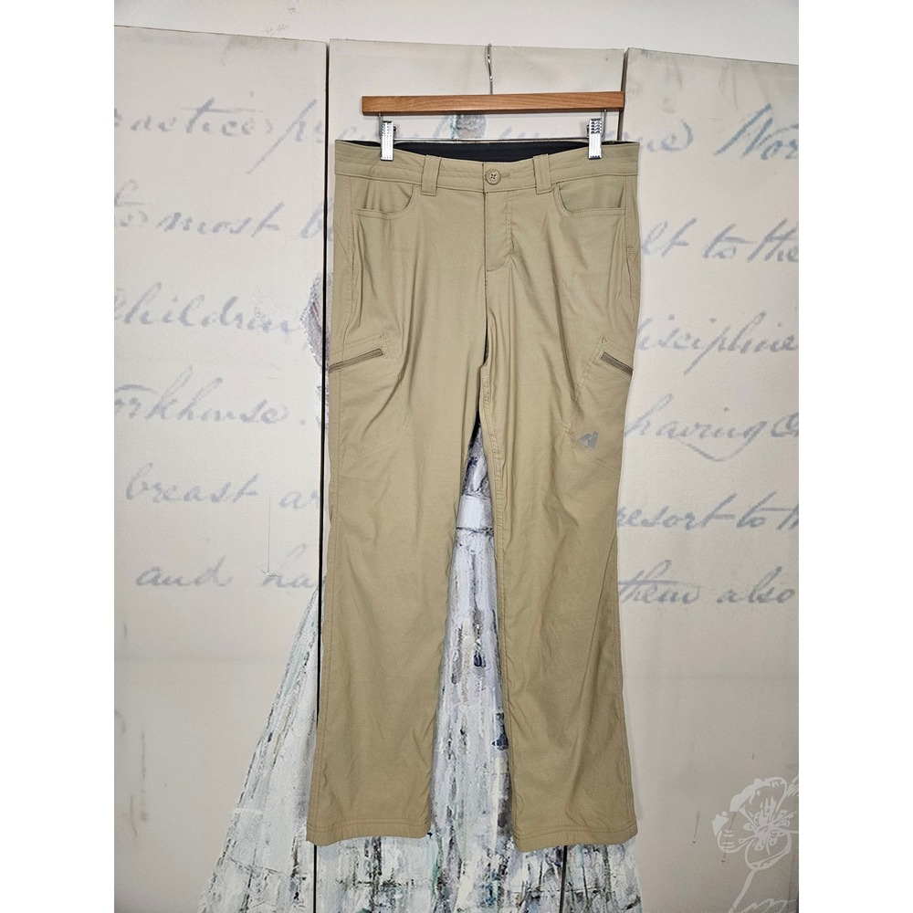 Eddie Bauer First Ascent Pants 8 Tan Fleece Lined Hiking Cargo Outdoor Winter